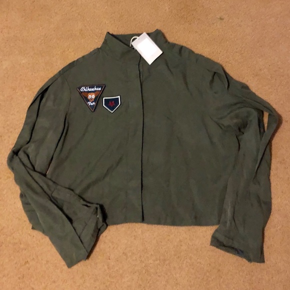 Zara Tops - Zara Trafaluc Patch Military Style Shirt Jacket